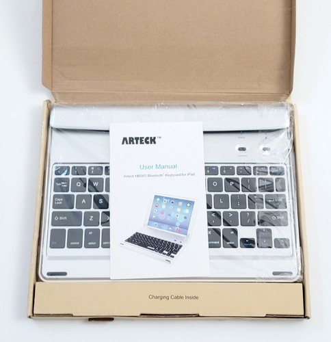 Arteck Bluetooth Wireless Keyboard For iPad Air Thin Portable HB065-2 Silver New - Picture 8 of 16