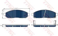 TRW BremsbeläGe Bremsbelegsatz Vorne Passend FüR Nissan NV200 Evalia Leaf