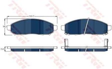 TRW Bremsbeläge Bremsbelegsatz vorne passend für Nissan NV200 Evalia Leaf