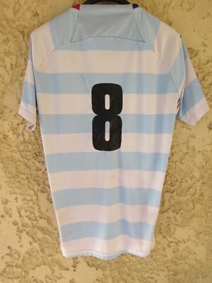 Maillot Rugby Racing Paris – Le Coq Sportif, Porté, N°2, Taille M