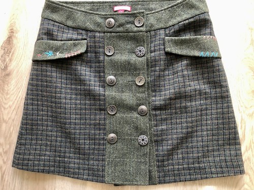 Joe Browns Size 12 Button Up 2 Pockets Heather Lined Mini Skirt - 第 1/4 張圖片
