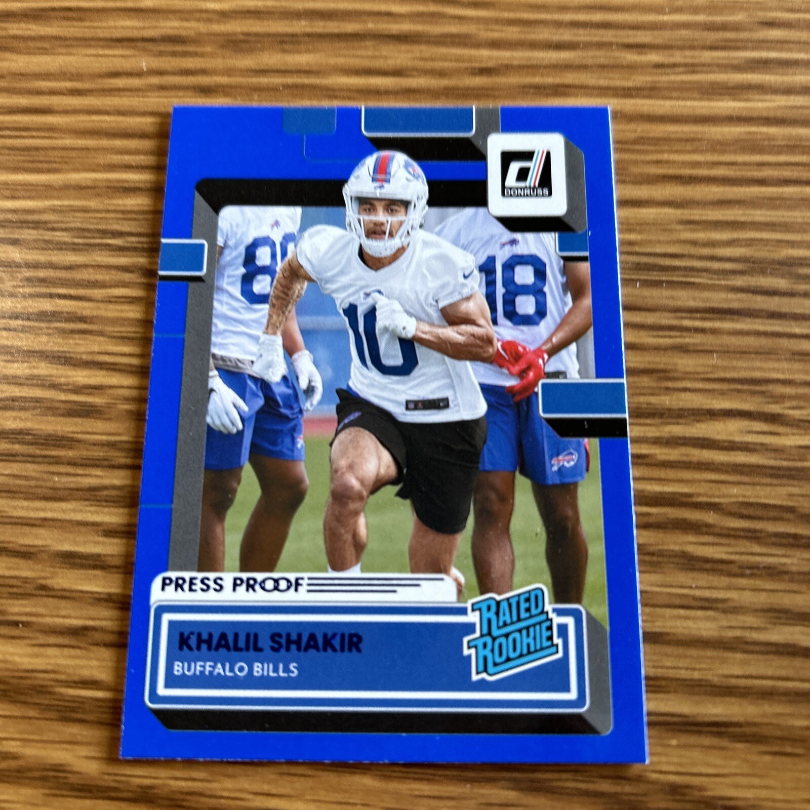 2022 Panini Donruss Khalil Shakir RC Rated  Blue PRESS PROOF SP #343 Bills F7