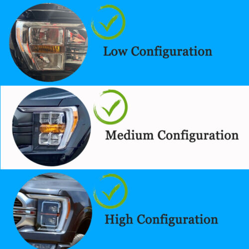 Full LED Headlights For Ford F-150 14th Gen P702 2021 2022 2023 Front Lamps Pair - Picture 2 of 21