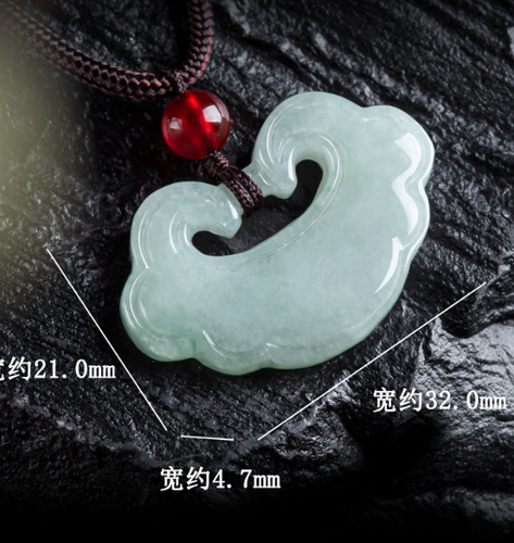 Certified Burma Natural 100% A JADE JADEITE PENDANT Longevity Lock AAA - Picture 4 of 5