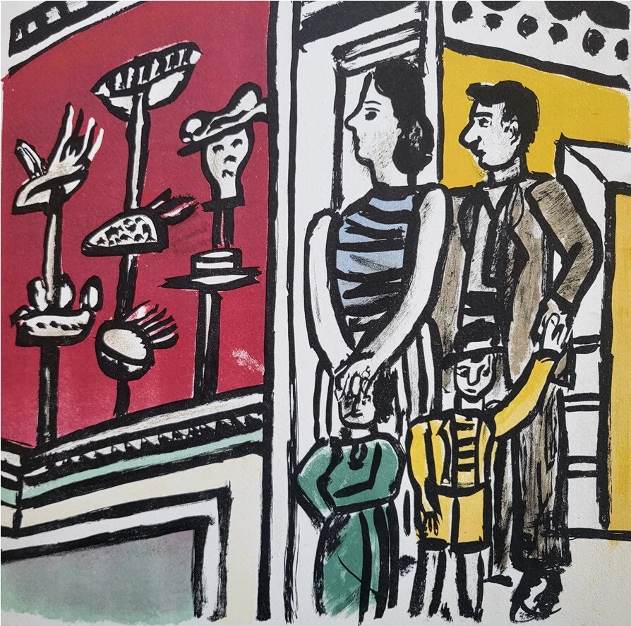 Fernand Leger "Mes Voyages VII" 原版平版印刷限量版 Mourlot 1960 — 第 3/4 张图片
