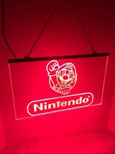 Nintendo Mario Led Neon Light Sign Game Room Man Cave