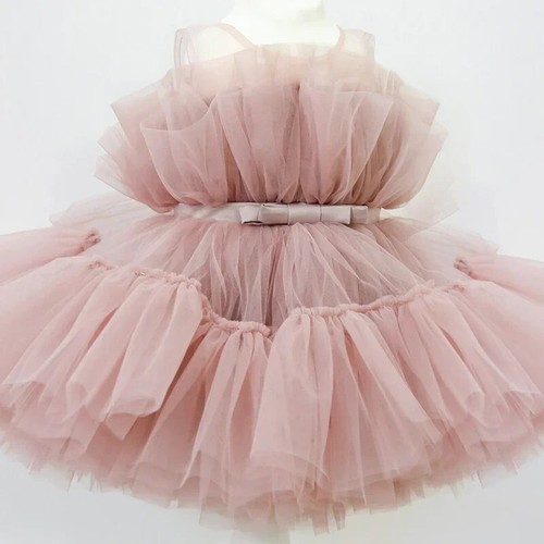 Baby Girl Party Gown Flower Dresses for Wedding 1-5 Years Birthday Kids Clothes - Picture 28 of 35