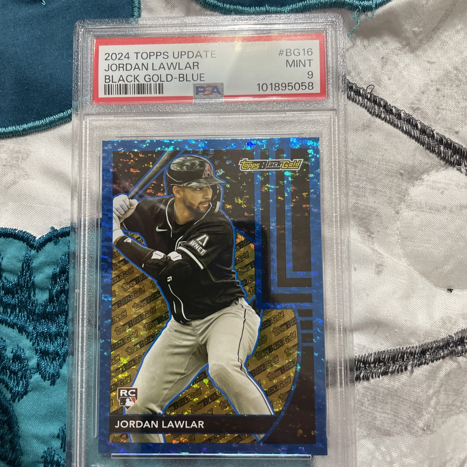 2024 Topps Update Series - Topps Black Gold Blue #BG-16 Jordan Lawlar (RC)