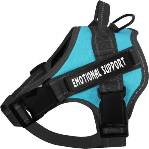 Service Dog, Emotional Support Vest Harness, Reflective Adjustable No-Pull ESA
