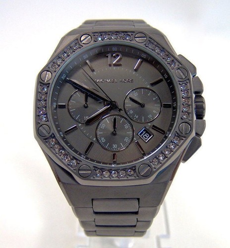 Michael Kors Damenuhr Gunmetal Chronograph MK5506 $ 275 neu FEHLER - Bild 3 von 9