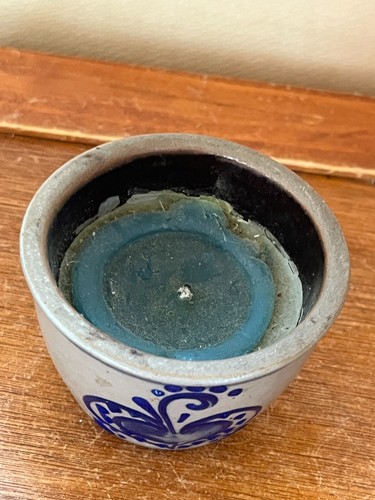 BBP markiert Beaumont Brothers salzglasiert Keramik Topf Kerzenhalter mit blauem Herzen - Bild 12 von 12