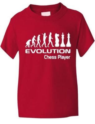 T-Shirt Evolution of Chess Player lustig Jungen Mädchen Kinder Geburtstag Geschenk Alter 1-13