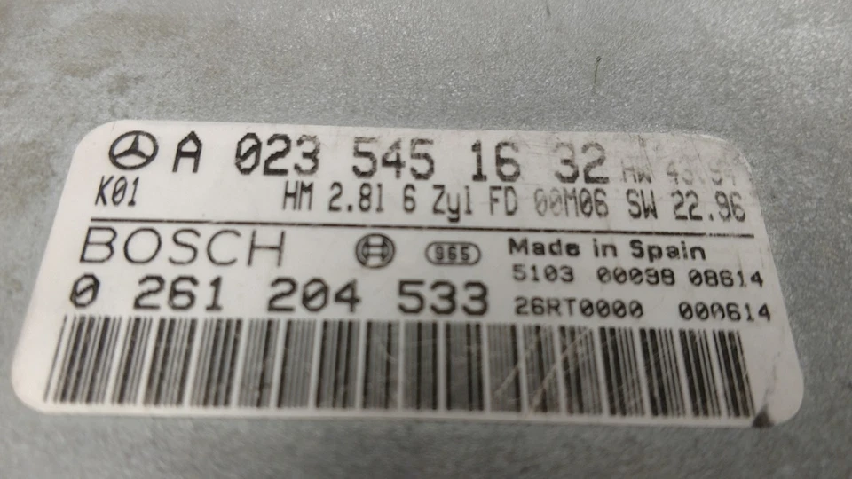 Unidad de control electrónico usada Mercedes-Benz OEM 0235451632 W202 C280 C36 AMG Foto 4 de 4