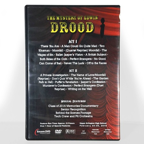 The Mystery of Edwin Drood (2-Disc DVD, 2016) Upper Arlington H.S. Columbus, OH. - Picture 2 of 4