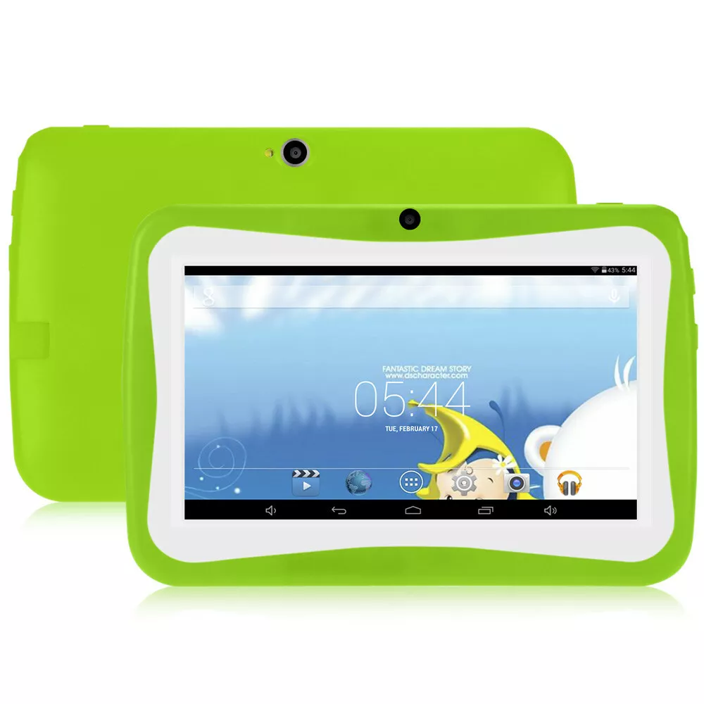 7 Kids Tablet Android Tablet PC 8 GB ROM 1024 * 600 Résolution WiFi Kids  Tablet PC, Vert 