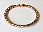 Quality Modern Copper Bangle Bracelet 3 Colours M size fits Wrist upto 8”(20cm)
