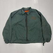 Vintage 70s Red Kap Green Canvas Workwear Mechanics Jacket 1970s True Vintage