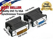1PC VGA Female 15-pin to DVI-I Male Analog 24 5 Connector Adapter Desktop PC