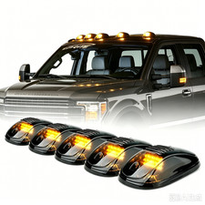 Smoked Led Cab Roof Marker Lights Amber For 1999-2016 Ford F250 F350 Super Duty Smoked Led Cab Roof Marker Lights Amber For 1999-2016 Ford F250 F350 Super Duty