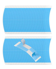 150 Pcs Waterproof Double-Sided Wig Tape Strips for Hair Extensions 1/4