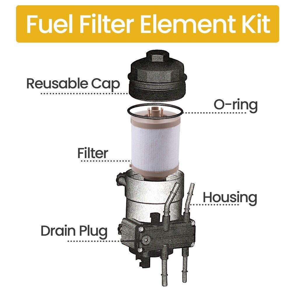 6 Pack Diesel Oil Fuel Filter FD-4616 For Ford 03-07 6.0L Powerstroke US