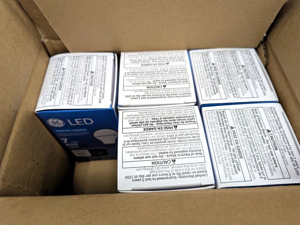 (5) GE 34238 LED7DA19/824 A19 A Line Pear LED Light Bulb 2,400K Dimmable [B8FL - Image 2 of 4