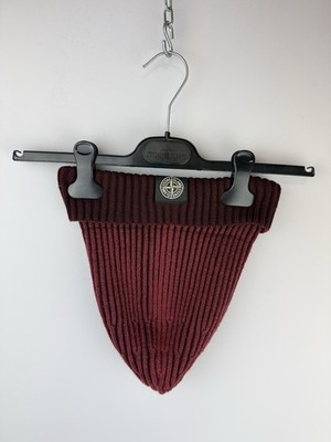 Red & Bordeaux Two Tone Prototype Stone Island Beanie