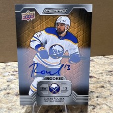 2023-24 UD Engrained Autographs - Rookies Lukas Rousek AUTO! Buffalo Sabres RC