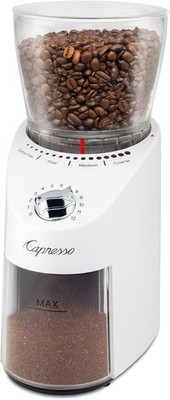 Capresso Infinity Plus Conical Burr Grinder, White 