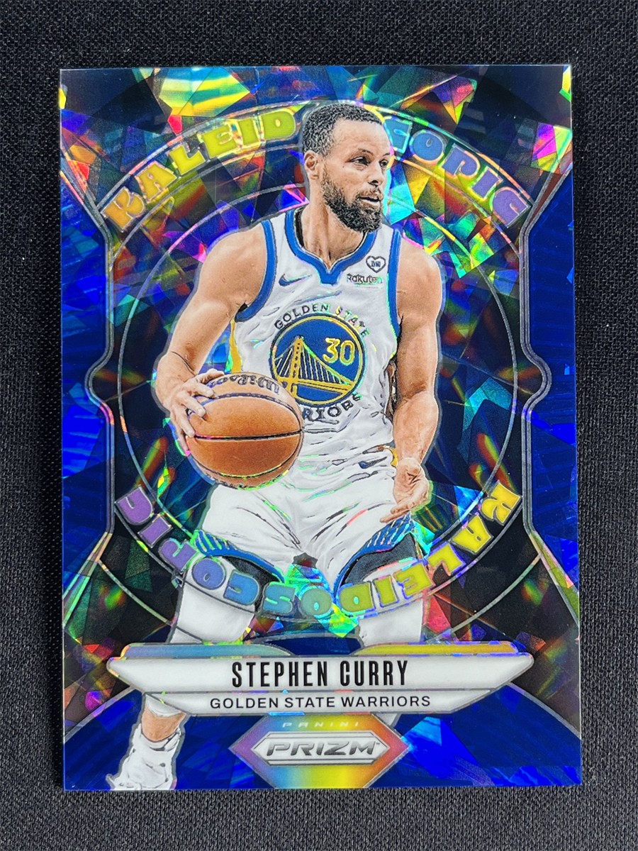 2024-25 Panini Prizm Stephen Curry #12 Blue Cracked Ice Prizm Kaleidoscopic /125