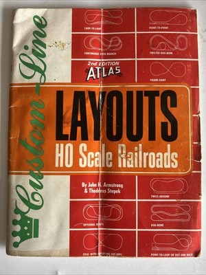 CUSTOM-LINE LAYOUTS HO Scale Railroads 2nd Edition ATLAS 1971