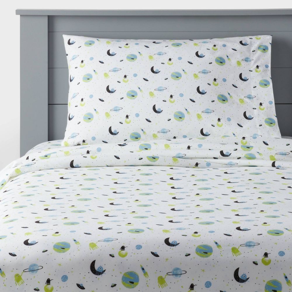 Комплект хлопчатобумажных простыней Queen Space Kids - Pillowfort
