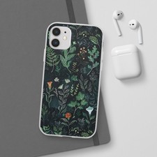 Green Fern Clear TPU Flexible Cases For iPhones And Samsung Galaxy