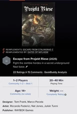 Raybox Escape from Projekt Riese (Deluxe Set) Box New SW FREE US Shipping