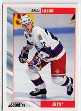 1992-93 Score #363 Mike Lalor Winnipeg Jets