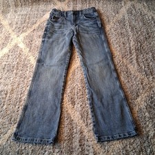 Wrangler Retro Jeans Relaxed Boot, Boys 12 Reg Med Denim Adjust Waist Stretch