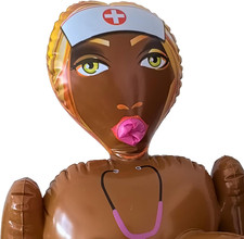 Inflatable Blow up Doll Life Size with Groom Sash - Bachelor Party Favors - Bach