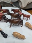 Farm Animal & Farmer Metal Mini Figurine Mixed Lot - Cows Horses Birds — photo 3
