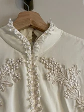 Vintage Bridal Dress Wedding Women’s Size XS Ivory Long Boho Empire Waist Sleeve