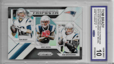 2018 PRIZM TRIFECTA TOM BRADY Rob Gronkowski Michel Silver Prizm