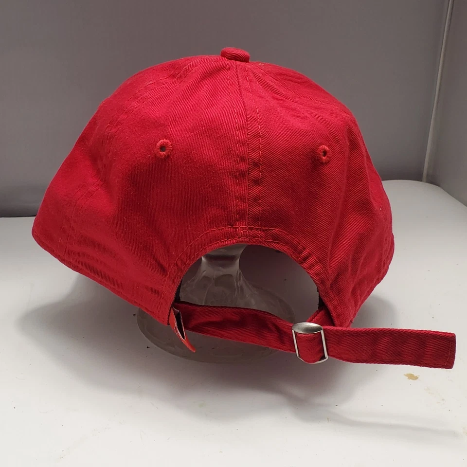 Los Angeles Angels Hat Cap Strap Back Womens Red MLB Baseball New Era 9TWENTY - Image 4 of 4