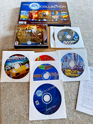 EA 5-Game PC CD-ROM Set--Lord of the Rings/007/Need for Speed/Red