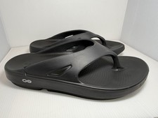 OOFOS Original Recovery Flip Flop Sandals Unisex Black Men's 9 / Women's 11