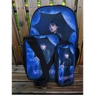 NEW Wednesday Addams 3 Piece Backpack Set Bookbag Lunch Bag, Pencil Case School