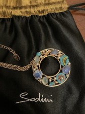 Collana Sodini Oro Rosa E Pendente Con Particolari decorazioni. Mai Usata 