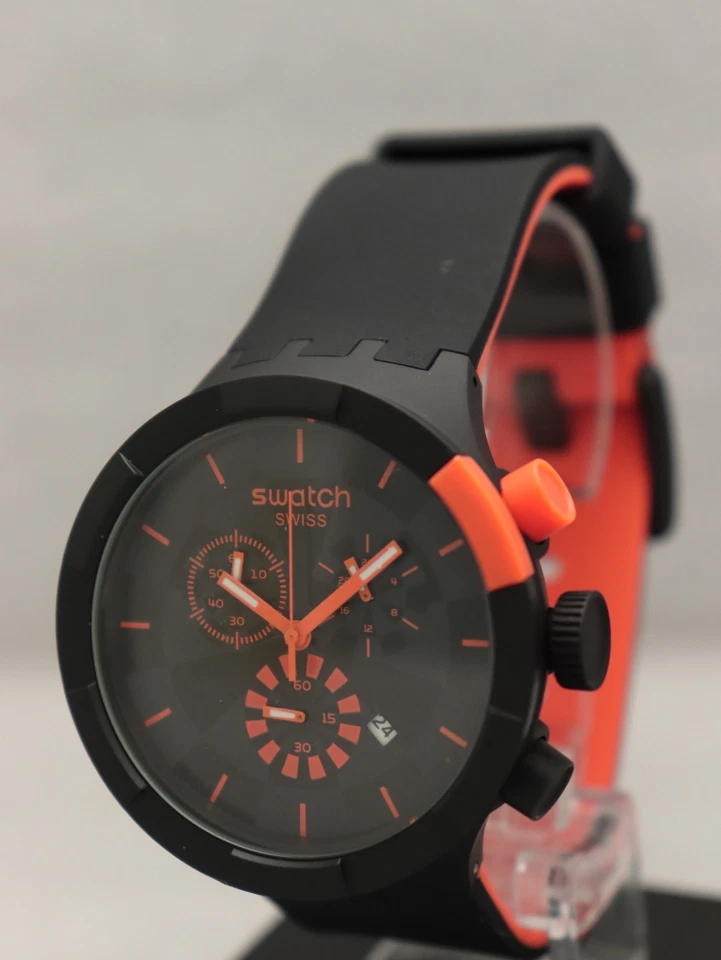Reloj Hombre SWATCH Swiss Big Bold Checkpoint Naranja. Foto 3 de 4