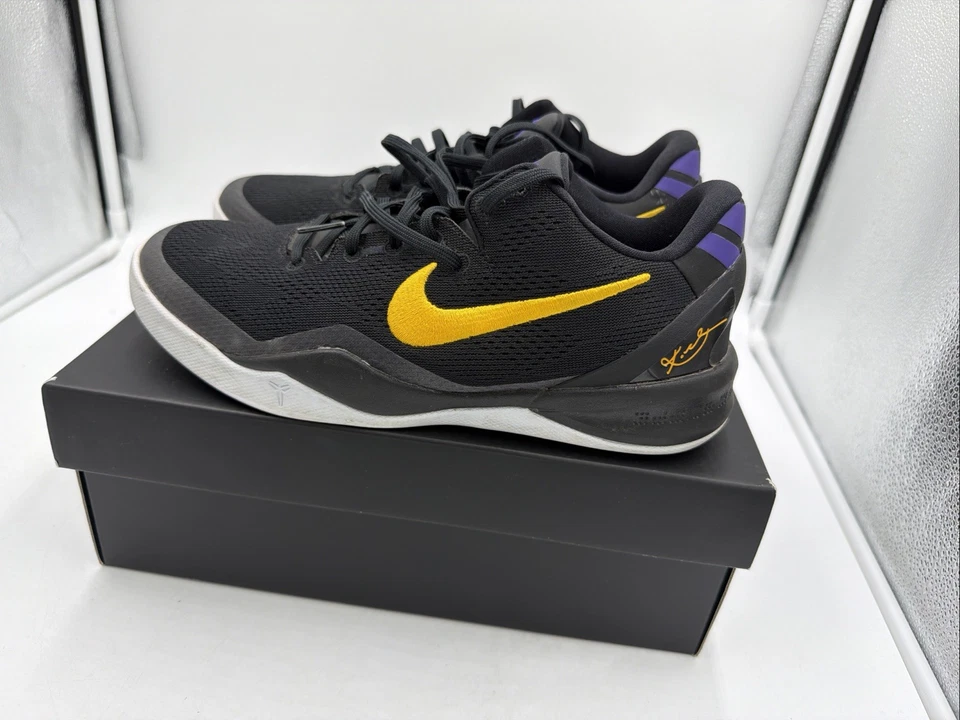 NIKE AIR KOBE 8 (GS) "LAKERS AWAY" 2024 TALLA 7Y/8.5(W) FN0266-002 Negro Foto 2 de 4