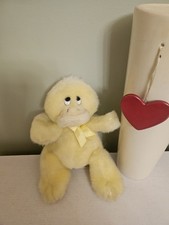 Vintage PERKO Cute Baby Duck Soft Plush Toy Bow Details Approx 9" Tall 88