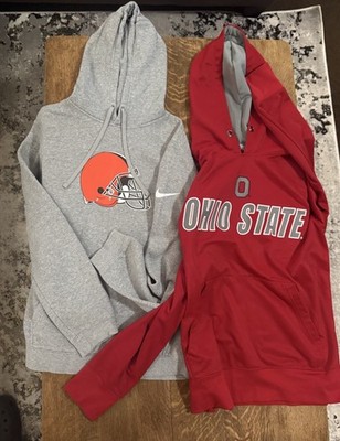 Nike & Colosseum Ohio State Buckeyes Football Hoodies Gray/Red Sizes M L