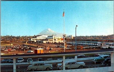 Vintage Postcard Mount Rainier Seattle Tacoma Washington International Airport